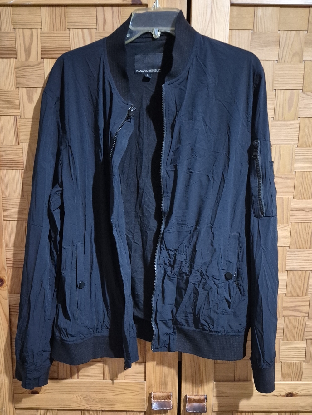 Banana Republic Men's Black Bomber Jacket
